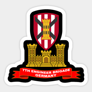 7th Engineer Brigade - 1969 - Germany - ENG  Br - Ribbon X 300 Sticker